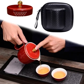 בסגנון סיני נייד נסיעות כלי שולחן קרמיקה Gaiwan ערכת תה הביתה לחבר מתנה בסגנון סיני נייד נסיעות כלי שולחן קרמיקה Gaiwan ערכת תה הביתה לחבר מתנה 1