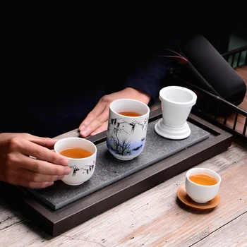 בסגנון סיני נייד נסיעות כלי שולחן קרמיקה Gaiwan ערכת תה הביתה לחבר מתנה בסגנון סיני נייד נסיעות כלי שולחן קרמיקה Gaiwan ערכת תה הביתה לחבר מתנה 5
